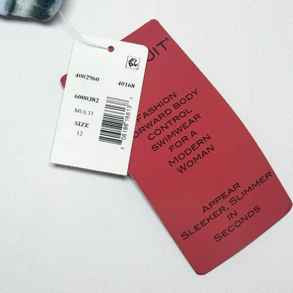 Magicsuit Miraclesuit Womens Swimsuit Size 12 Flower Child Tie Dye Print Keyhole - Picture 9 of 11